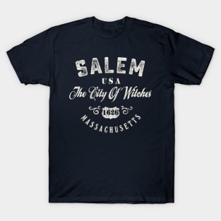 Salem The City Of Witches Massachusetts Vintage T-Shirt